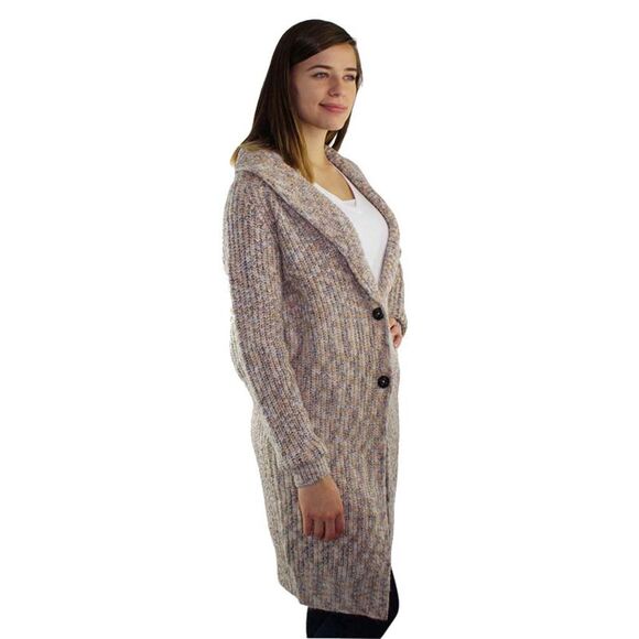 Marled Knit Long Cardigan Sweater Coat - Picture 7 of 8